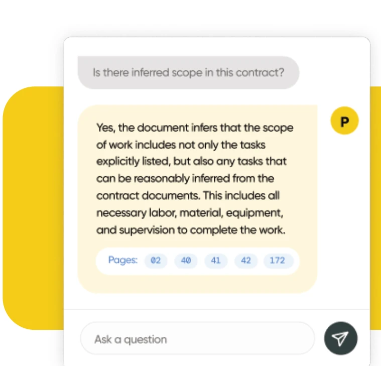 Provision chat showing inferred scope analysis